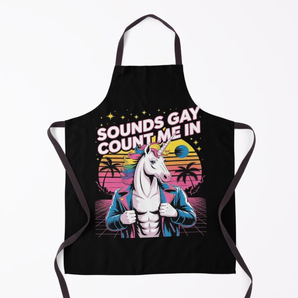 Item preview, Sounds Gay Count Me In Pride Unicorn designed and sold by MarkLeedsArt.