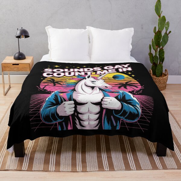 Item preview, Sounds Gay Count Me In Pride Unicorn  designed and sold by MarkLeedsArt.