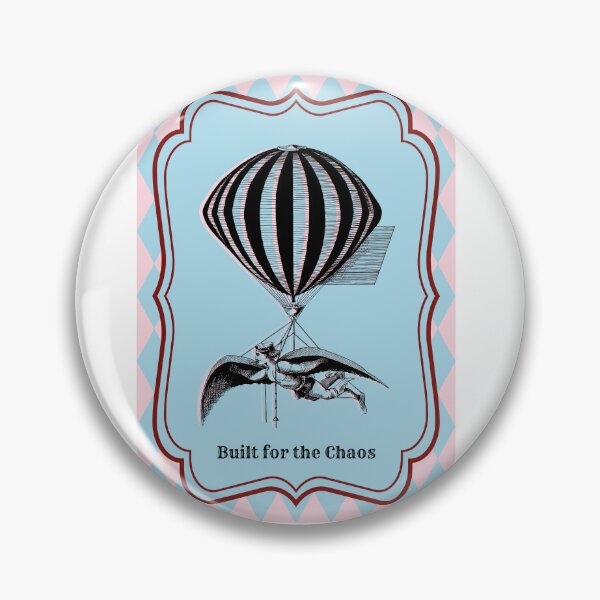 Item preview, Built for Chaos Vintage Circus Hot Air Balloon Art designed and sold by CindyRandomVibes.