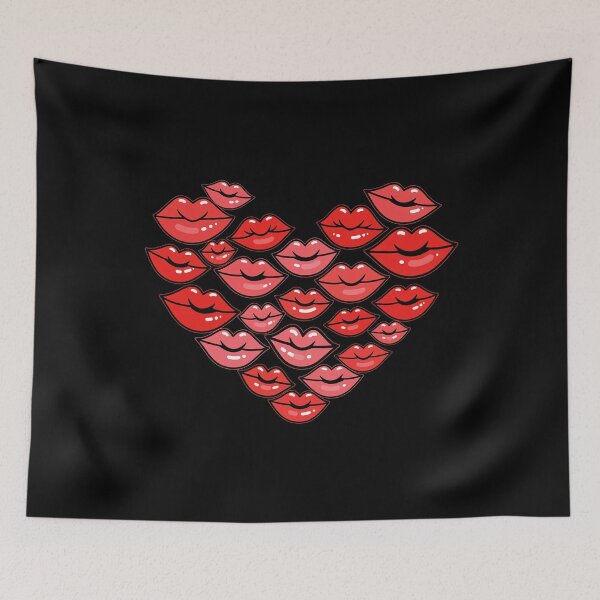 Item preview, Kiss Lips Heart Valentine Love Valentines Day designed and sold by OlakunleOloroz.