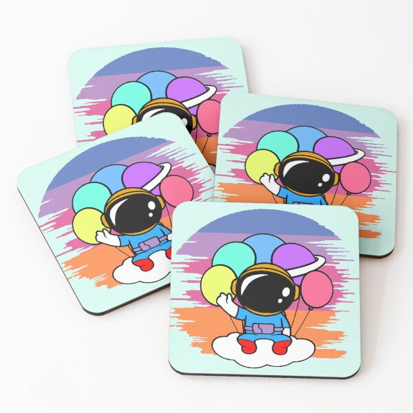 Item preview, Astronaut on a Colorful Balloon – Dreamy Design with a Multicolored Background designed and sold by AstronautMerch.