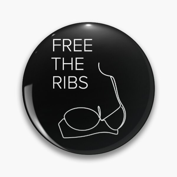 Item preview, Free The Ribs Bra Discomfort Funny Sarcastic Minimalist Art designed and sold by SplashTastic.
