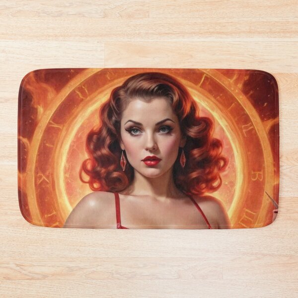 Item preview, Aries Zodiac Rebirth | Vintage Fantasy Fire Goddess Pin-Up designed and sold by MissSaylor.