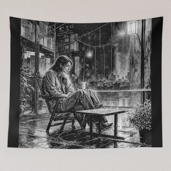 Item preview, Urban Serenity Through the Window black and white#3 designed and sold by Helios Be. Lavsh.