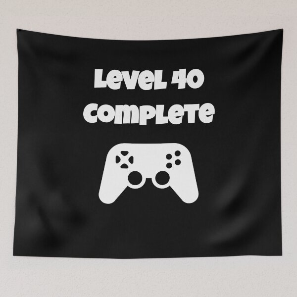 Item preview, Level 40 Completed 40th Birthday - Funny Video Game Design designed and sold by Superhero Gear.