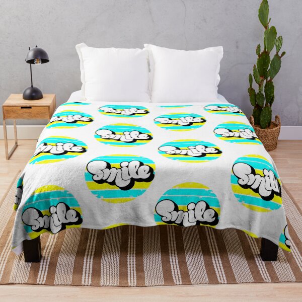 Item preview, Smile Graffiti – Colorful Design with Yellow and Light Blue Background designed and sold by AstronautMerch.