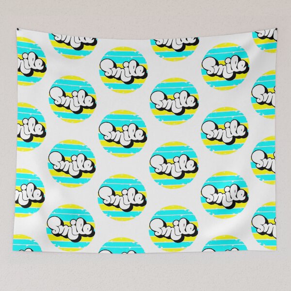 Item preview, Smile Graffiti – Colorful Design with Yellow and Light Blue Background designed and sold by AstronautMerch.
