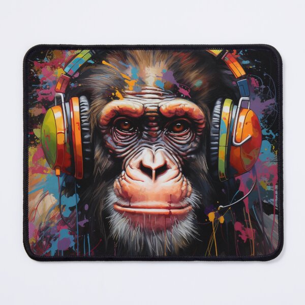 Item preview, Dj Monkey Ape With Headphones designed and sold by GrinGalore.