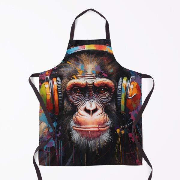 Item preview, Dj Monkey Ape With Headphones designed and sold by GrinGalore.