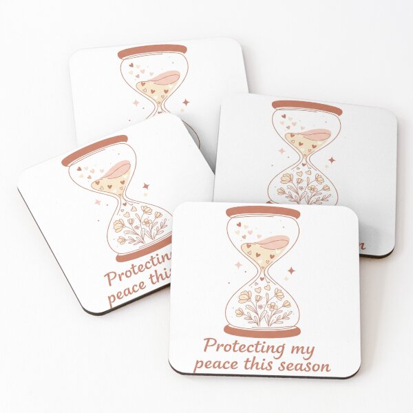 Item preview, Protect Your Peace Hourglass Minimalist Floral Sticker designed and sold by Neveza.