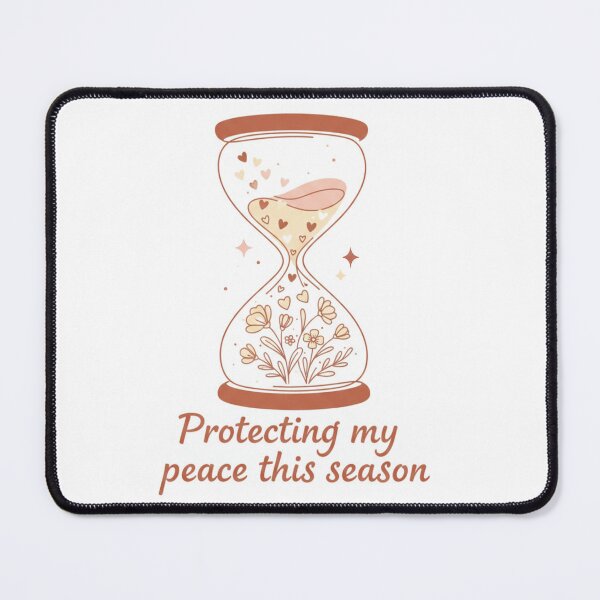 Item preview, Protect Your Peace Hourglass Minimalist Floral Sticker designed and sold by Neveza.