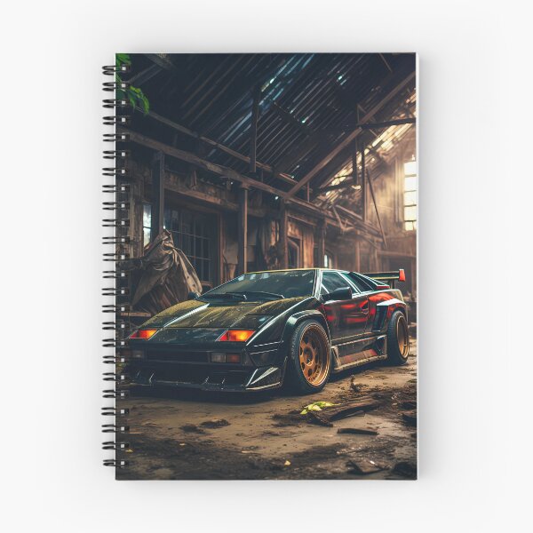 Item preview, Widebody Retro Sports Car Resting Under Broken Sunlit Roof Beams designed and sold by RevUpDesign.