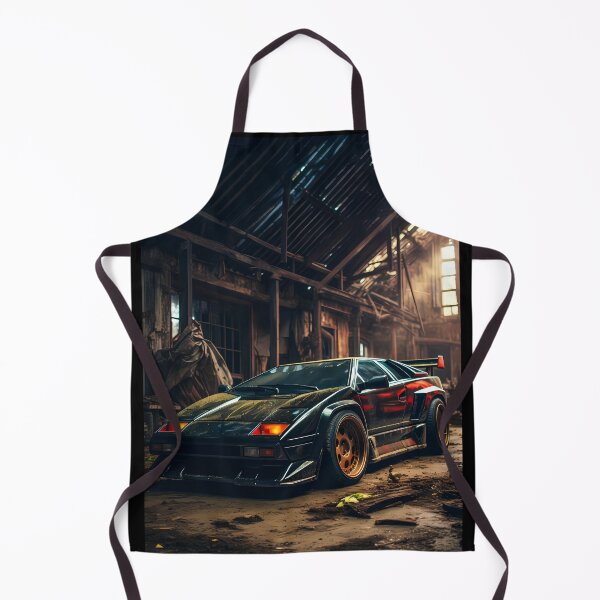 Item preview, Widebody Retro Sports Car Resting Under Broken Sunlit Roof Beams designed and sold by RevUpDesign.