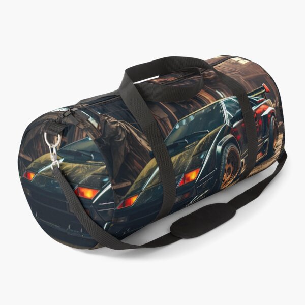Item preview, Widebody Retro Sports Car Resting Under Broken Sunlit Roof Beams designed and sold by RevUpDesign.