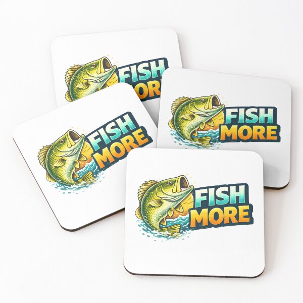 Item preview, Fish More – Motivational Fishing Angler Design designed and sold by SVALANART.