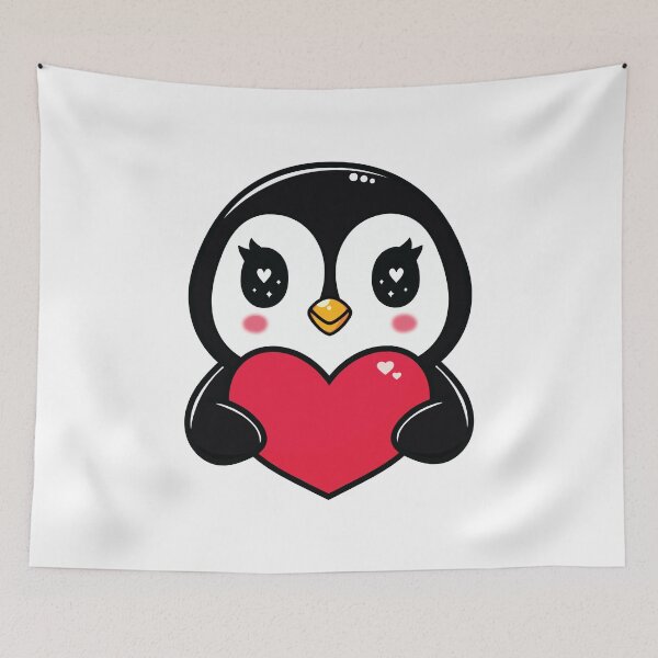 Item preview, Penguin Holding Heart designed and sold by Marshallamoakohene.