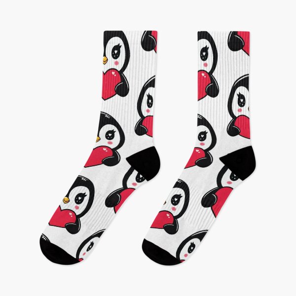 Item preview, Penguin Holding Heart designed and sold by MarshallStickerX.