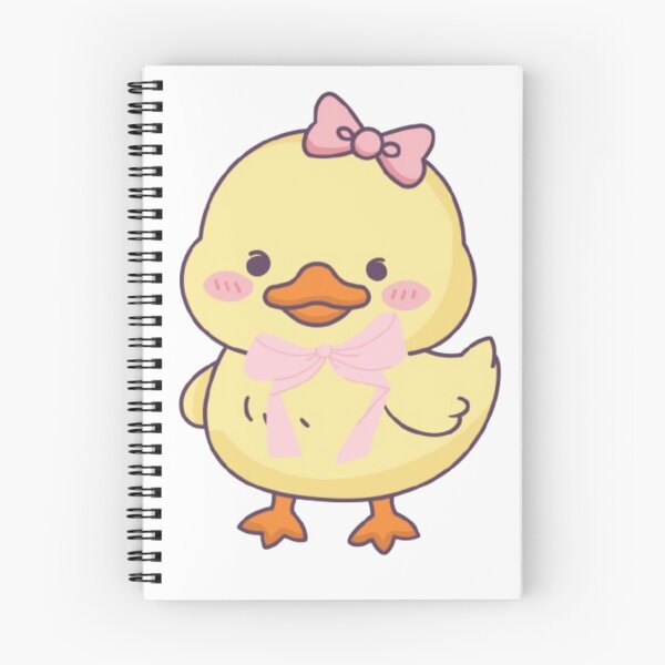 Item preview, Cute Kawaii Yellow Duck with Pink Bow designed and sold by Artstyle51.