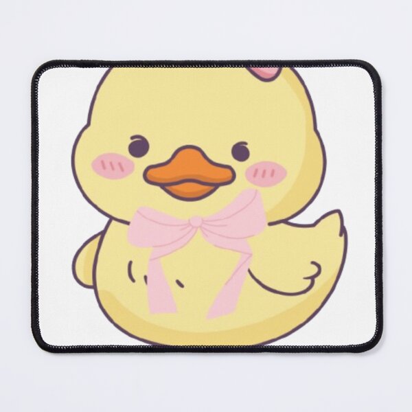 Item preview, Cute Kawaii Yellow Duck with Pink Bow designed and sold by Artstyle51.