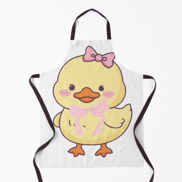 Item preview, Cute Kawaii Yellow Duck with Pink Bow designed and sold by Artstyle51.