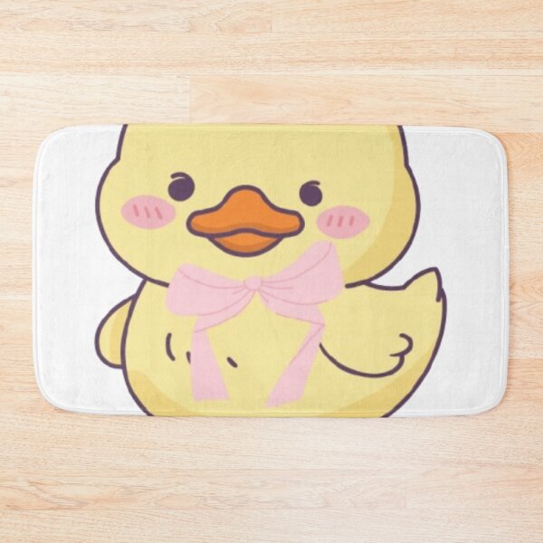 Item preview, Cute Kawaii Yellow Duck with Pink Bow designed and sold by Artstyle51.