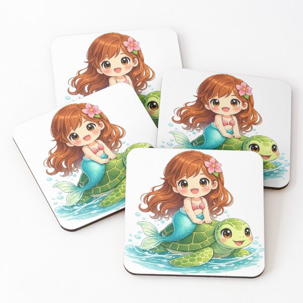 Item preview, Little Mermaid Riding Sea Turtle designed and sold by Chokhdi289shop.