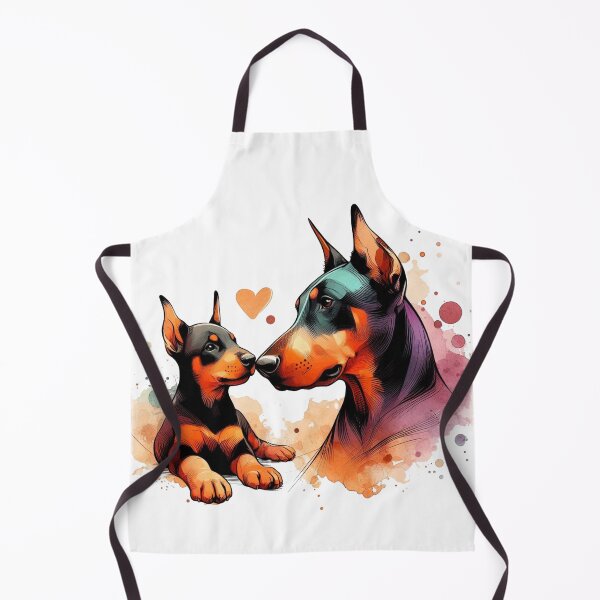 Item preview, Doberman Mom and Puppy Love Watercolor Splash designed and sold by BigBlueArt.