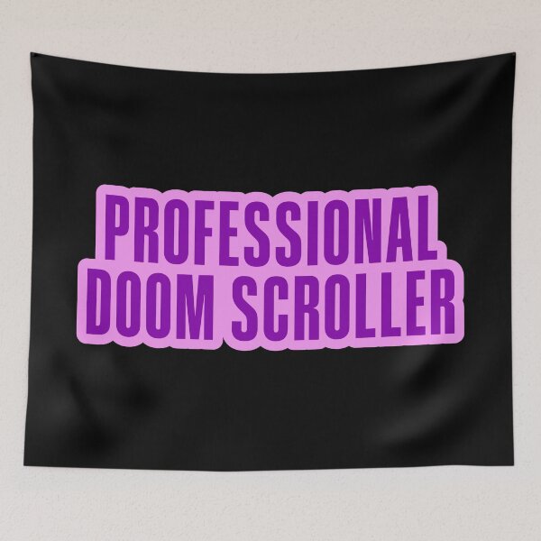 Item preview, Professional Doom Scroller, Pink Outline designed and sold by Memes N Lore .
