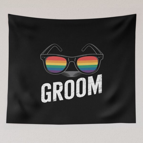 Item preview, Groom Bachelor Party LGBT Same Sex Gay Wedding Husband designed and sold by MarkLeedsArt.