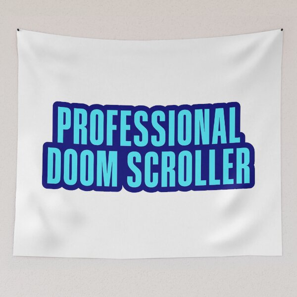 Item preview, Professional Doom Scroller, Blue Outline designed and sold by Memes N Lore .