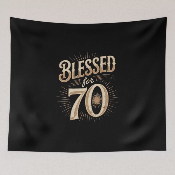 Item preview,  Blessed by God for 70 years Happy 70th Birthday designed and sold by DigitaldeligArt.