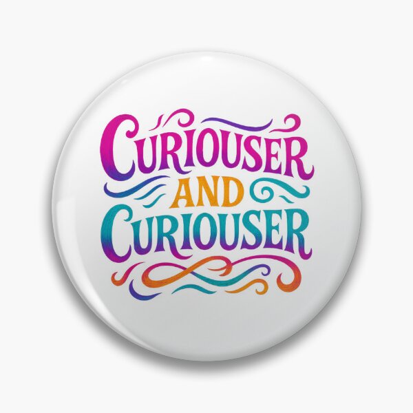 Item preview, Curious and Curiouser – Psychedelic Wonderland Typography Art designed and sold by SVALANART.