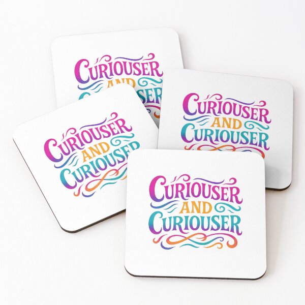 Item preview, Curious and Curiouser – Psychedelic Wonderland Typography Art designed and sold by SVALANART.