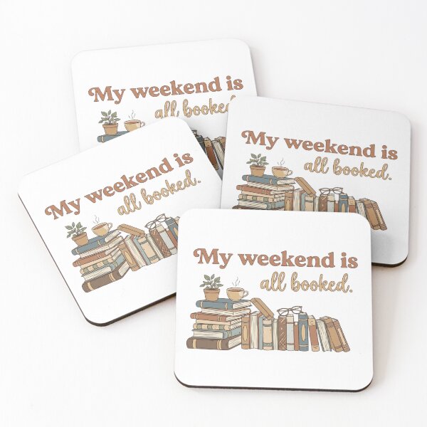 Item preview, My Weekend Is All Booked - Funny Reading Bookworm Pun designed and sold by RealVibeVault.