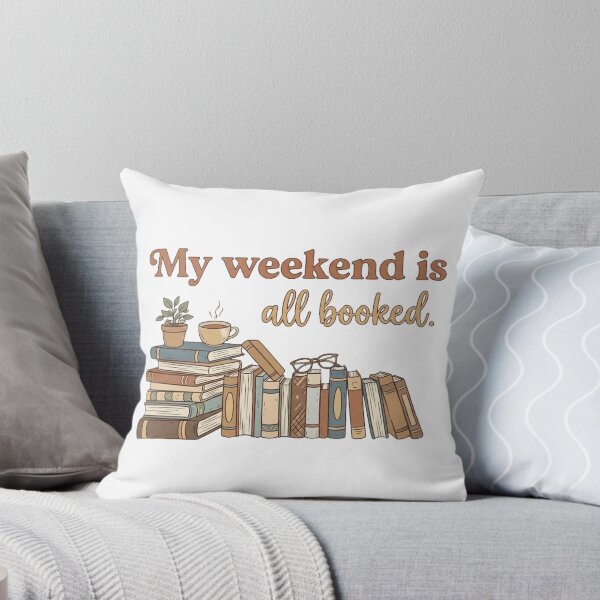 Item preview, My Weekend Is All Booked - Funny Reading Bookworm Pun designed and sold by RealVibeVault.