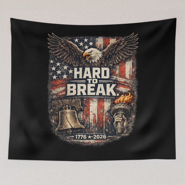 Artikelvorschau, Schwer zu brechende USA 250 | Patriotisches T-Shirt mit Adler und Freiheitsglocke (1776–2026) entworfen und verkauft von NAJURE.
