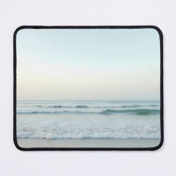 Item preview, Gentle waves on a tranquil beach under a soft morning sky designed and sold by NatureUnleashed.