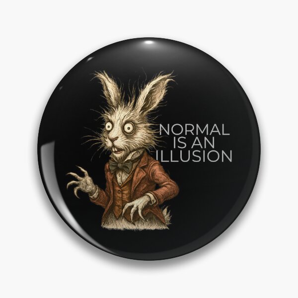 Item preview, Normal Is an Illusion – Mad Rabbit Wonderland Art designed and sold by SVALANART.