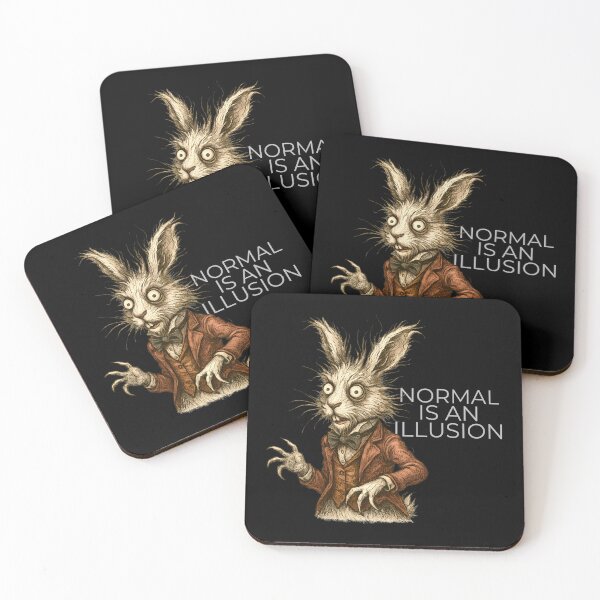 Item preview, Normal Is an Illusion – Mad Rabbit Wonderland Art designed and sold by SVALANART.