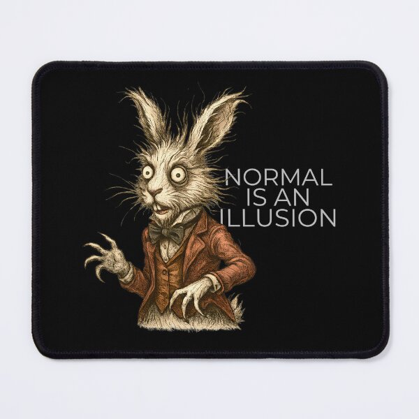Item preview, Normal Is an Illusion – Mad Rabbit Wonderland Art designed and sold by SVALANART.