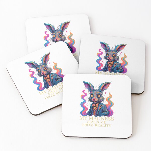 Item preview, My Madness Saves Me From Reality – Psychedelic Rabbit Art designed and sold by SVALANART.