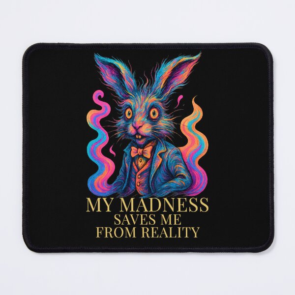 Item preview, My Madness Saves Me From Reality – Psychedelic Rabbit Art designed and sold by SVALANART.