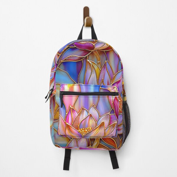 Item preview, Lotus Floral Art, Stained Glass Style Purple and Pink designed and sold by MargaretWiktor.