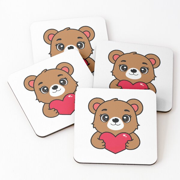 Item preview, Cute Bear Holding Heart – Kawaii Valentine Animal designed and sold by Marshallamoakohene.