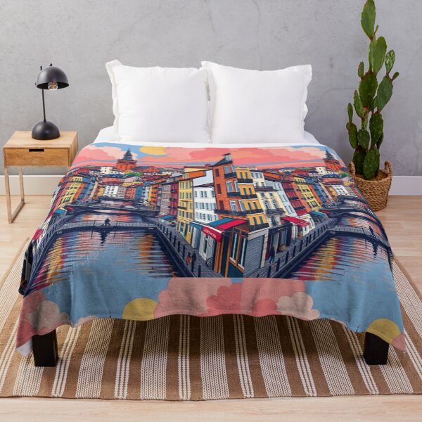 Item preview, Lyon France Colorful Cityscape Design  designed and sold by AKANKEDESIGN.