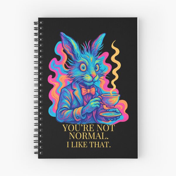 Item preview, You’re Not Normal. I Like That. – Psychedelic Rabbit Illustration designed and sold by SVALANART.