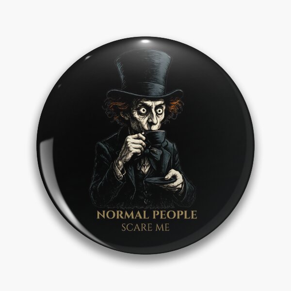 Item preview, Normal People Scare Me – Dark Statement Art Illustration designed and sold by SVALANART.