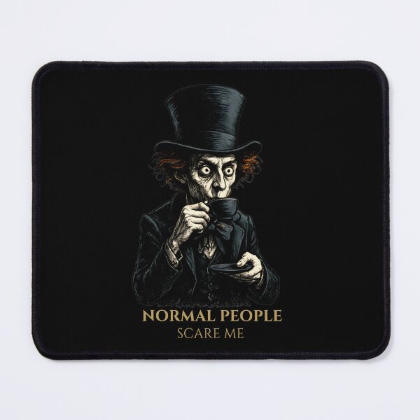 Item preview, Normal People Scare Me – Dark Statement Art Illustration designed and sold by SVALANART.