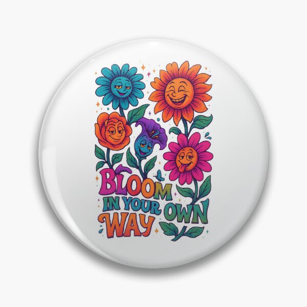 Item preview, Bloom in Your Own Way – Positive Floral Statement Illustration designed and sold by SVALANART.