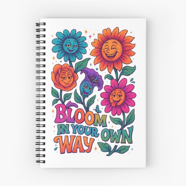 Item preview, Bloom in Your Own Way – Positive Floral Statement Illustration designed and sold by SVALANART.